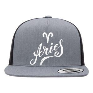 Aries Zodiac Flat Bill Trucker Hat