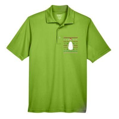 Antarctica Zoo Animal Merry Xmas Ugly Christmas Penguin Great Gift Men's Origin Performance Pique Polo