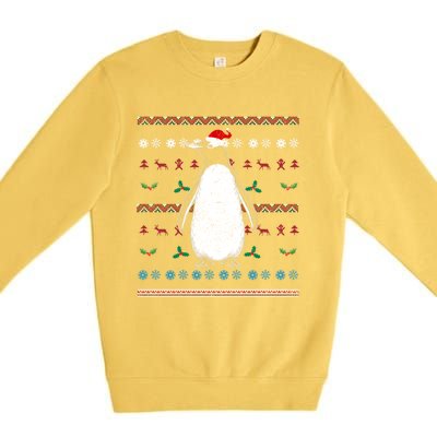 Antarctica Zoo Animal Merry Xmas Ugly Christmas Penguin Great Gift Premium Crewneck Sweatshirt