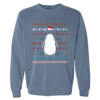 Antarctica Zoo Animal Merry Xmas Ugly Christmas Penguin Great Gift Garment-Dyed Sweatshirt