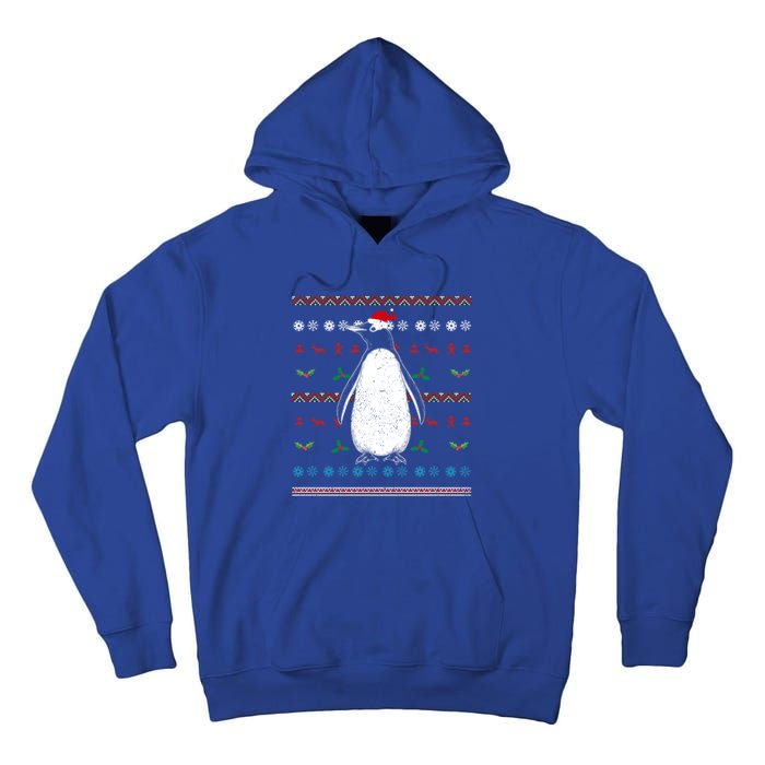 Antarctica Zoo Animal Merry Xmas Ugly Christmas Penguin Great Gift Tall Hoodie