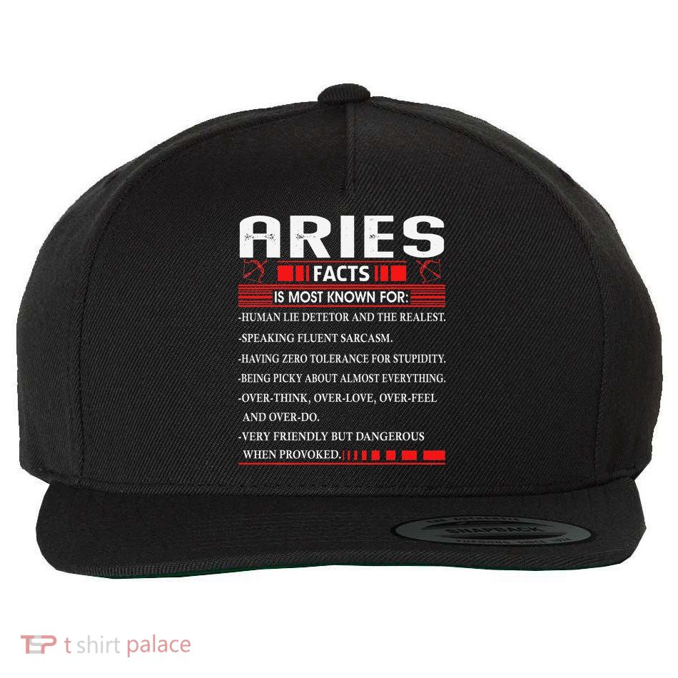 Aries Zodiac Birthday Aries Facts Gift Funny Wool Snapback Cap