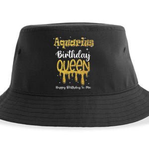 Aquarius Zodiac Birthday Queen For Wo January Sustainable Bucket Hat