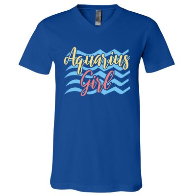 Astrology Zodiac Birthday Aquarius Meaningful Gift V-Neck T-Shirt