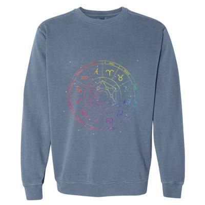 Astrology Zodiac Constellation Astrologer Garment-Dyed Sweatshirt