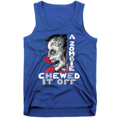 A Zombie Chewed It Off Handicap Leg Amputee Amputation Tank Top