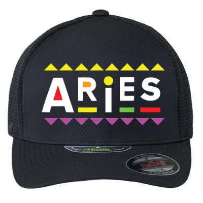 Aries Zodiac Design 90s Style Flexfit Unipanel Trucker Cap