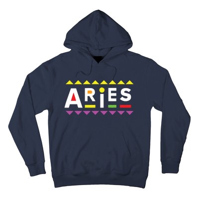 Aries Zodiac Design 90s Style Hoodie