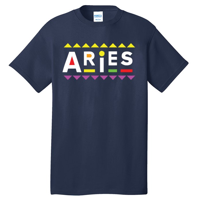 Aries Zodiac Design 90s Style Tall T-Shirt