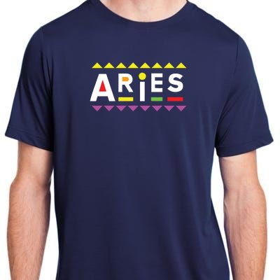 Aries Zodiac Design 90s Style Adult ChromaSoft Performance T-Shirt