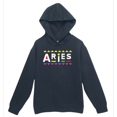 Aries Zodiac Design 90s Style Urban Pullover Hoodie