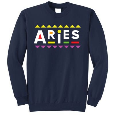 Aries Zodiac Design 90s Style Tall Sweatshirt