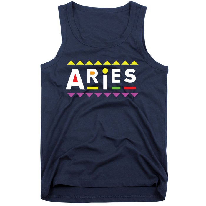 Aries Zodiac Design 90s Style Tank Top