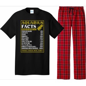 Aquarius Zodiac Facts Design Zodiac Facts Funny Aquarius Funny Gift Pajama Set