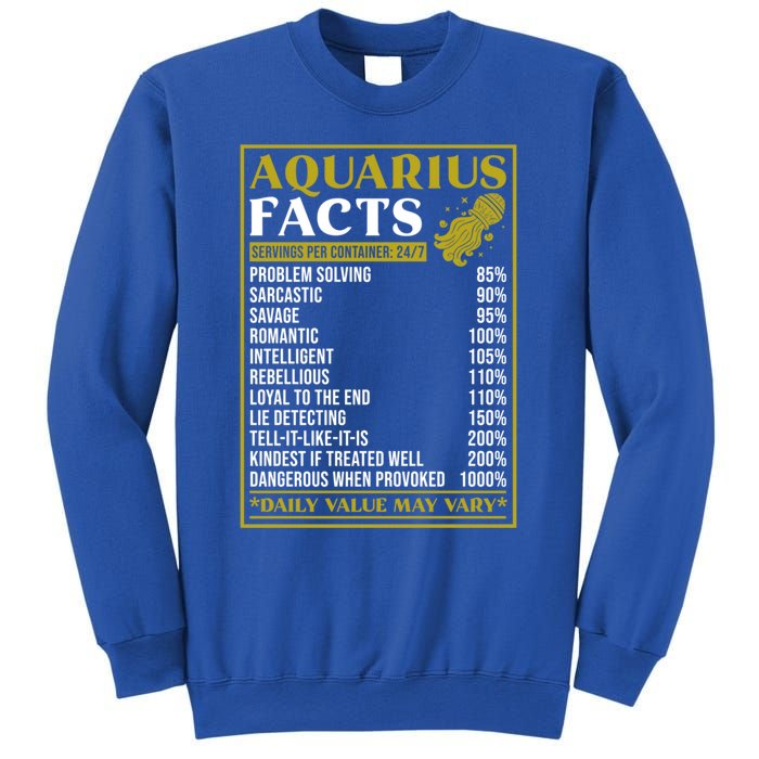 Aquarius Zodiac Facts Design Zodiac Facts Funny Aquarius Funny Gift Sweatshirt