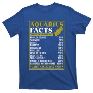 Aquarius Zodiac Facts Design Zodiac Facts Funny Aquarius Funny Gift T-Shirt