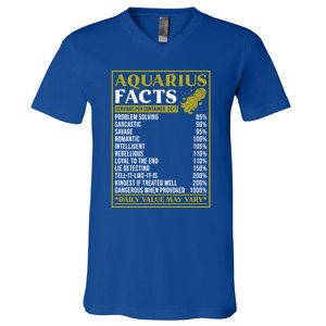 Aquarius Zodiac Facts Design Zodiac Facts Funny Aquarius Funny Gift V-Neck T-Shirt