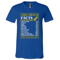 Aquarius Zodiac Facts Design Zodiac Facts Funny Aquarius Funny Gift V-Neck T-Shirt