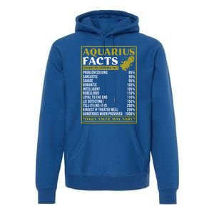 Aquarius Zodiac Facts Design Zodiac Facts Funny Aquarius Funny Gift Premium Hoodie