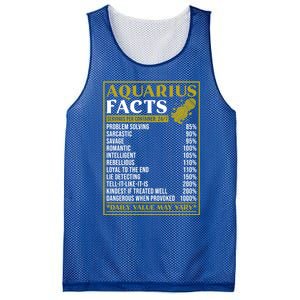 Aquarius Zodiac Facts Design Zodiac Facts Funny Aquarius Funny Gift Mesh Reversible Basketball Jersey Tank