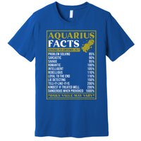 Aquarius Zodiac Facts Design Zodiac Facts Funny Aquarius Funny Gift Premium T-Shirt