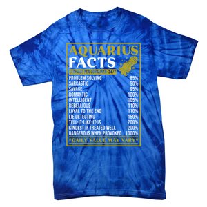 Aquarius Zodiac Facts Design Zodiac Facts Funny Aquarius Funny Gift Tie-Dye T-Shirt