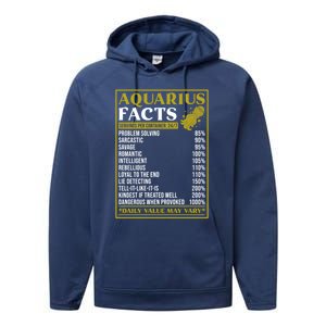 Aquarius Zodiac Facts Design Zodiac Facts Funny Aquarius Funny Gift Performance Fleece Hoodie