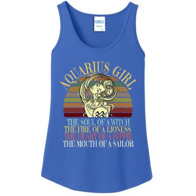 Aquarius Zodiac January February Birthday Gift Ladies Essential Tank