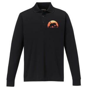 Africa Zoo Keeper Animal Family Retro Elephant Performance Long Sleeve Polo