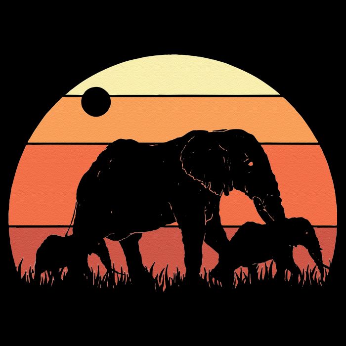 Africa Zoo Keeper Animal Family Retro Elephant Cooling Performance Crew T-Shirt
