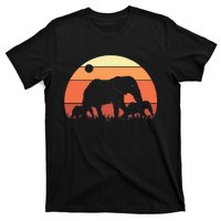 Africa Zoo Keeper Animal Family Retro Elephant T-Shirt