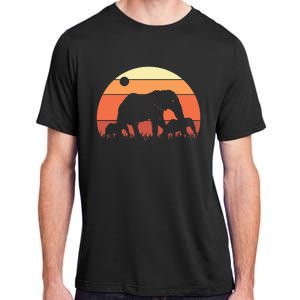 Africa Zoo Keeper Animal Family Retro Elephant Adult ChromaSoft Performance T-Shirt