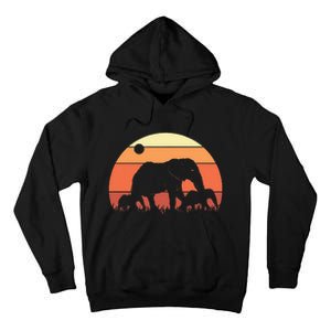 Africa Zoo Keeper Animal Family Retro Elephant Tall Hoodie