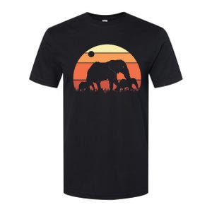 Africa Zoo Keeper Animal Family Retro Elephant Softstyle CVC T-Shirt