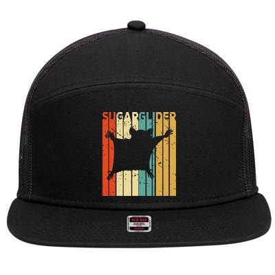 Aussie Zoo Keeper Animal Gift Sugar Glider 7 Panel Mesh Trucker Snapback Hat