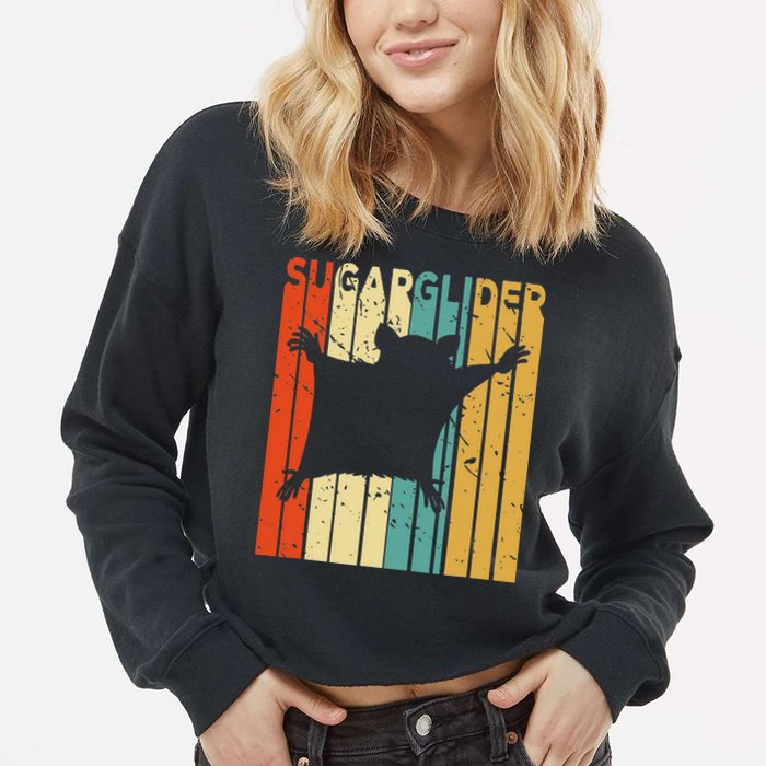 Aussie Zoo Keeper Animal Gift Sugar Glider Cropped Pullover Crew