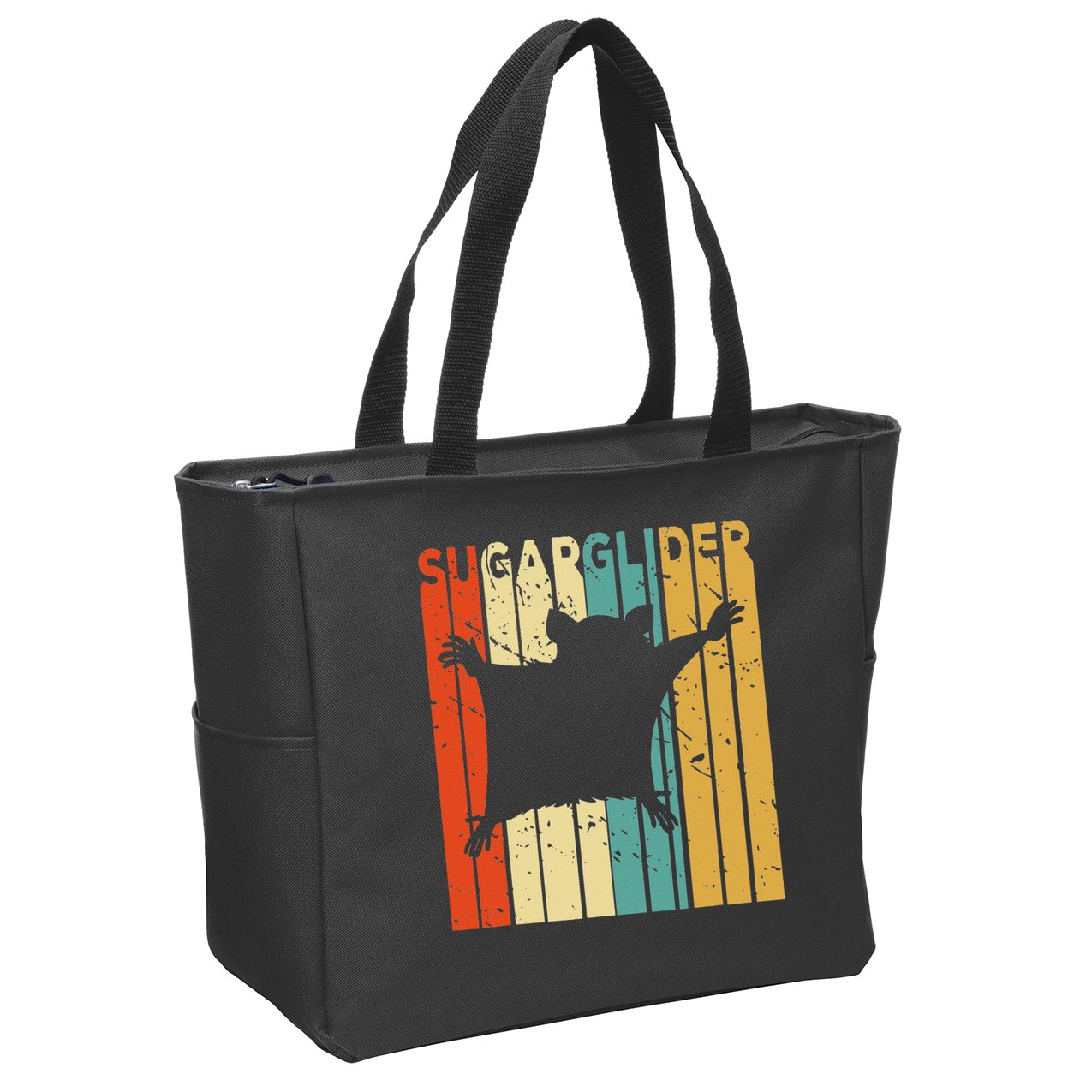 Aussie Zoo Keeper Animal Gift Sugar Glider Zip Tote Bag