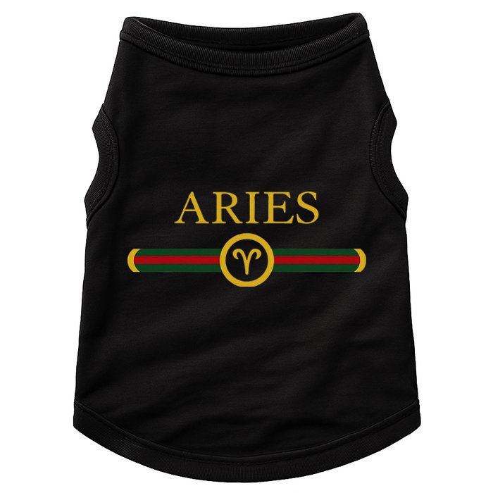 Aries zodiac March april birthday Graphic art Aries sign Doggie Tank