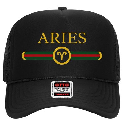 Aries zodiac March april birthday Graphic art Aries sign Trucker Hat