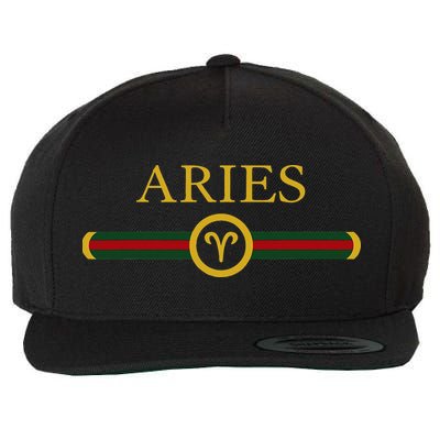 Aries zodiac March april birthday Graphic art Aries sign Wool Snapback Cap