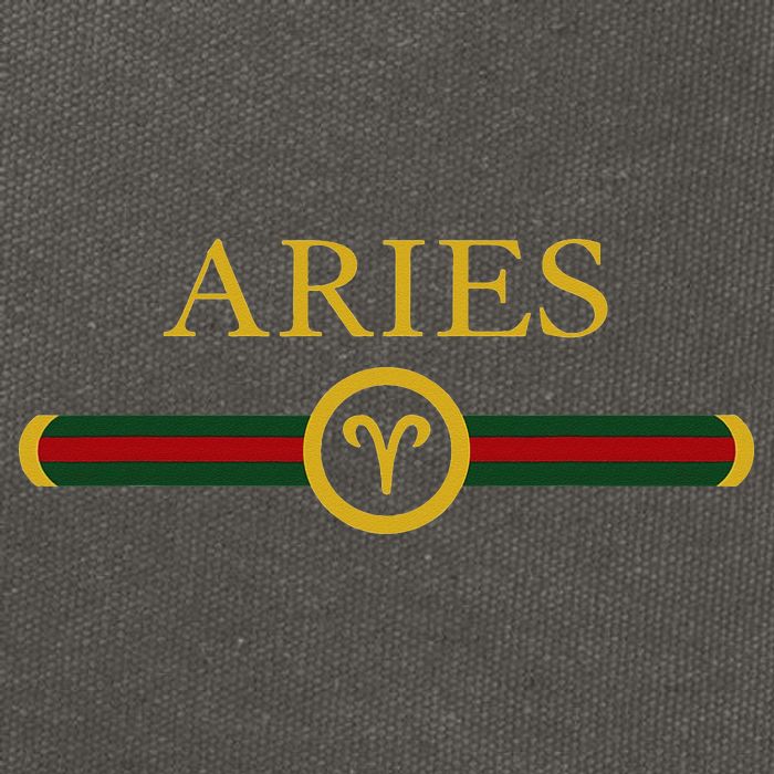 Aries zodiac March april birthday Graphic art Aries sign Cotton Canvas Backpack