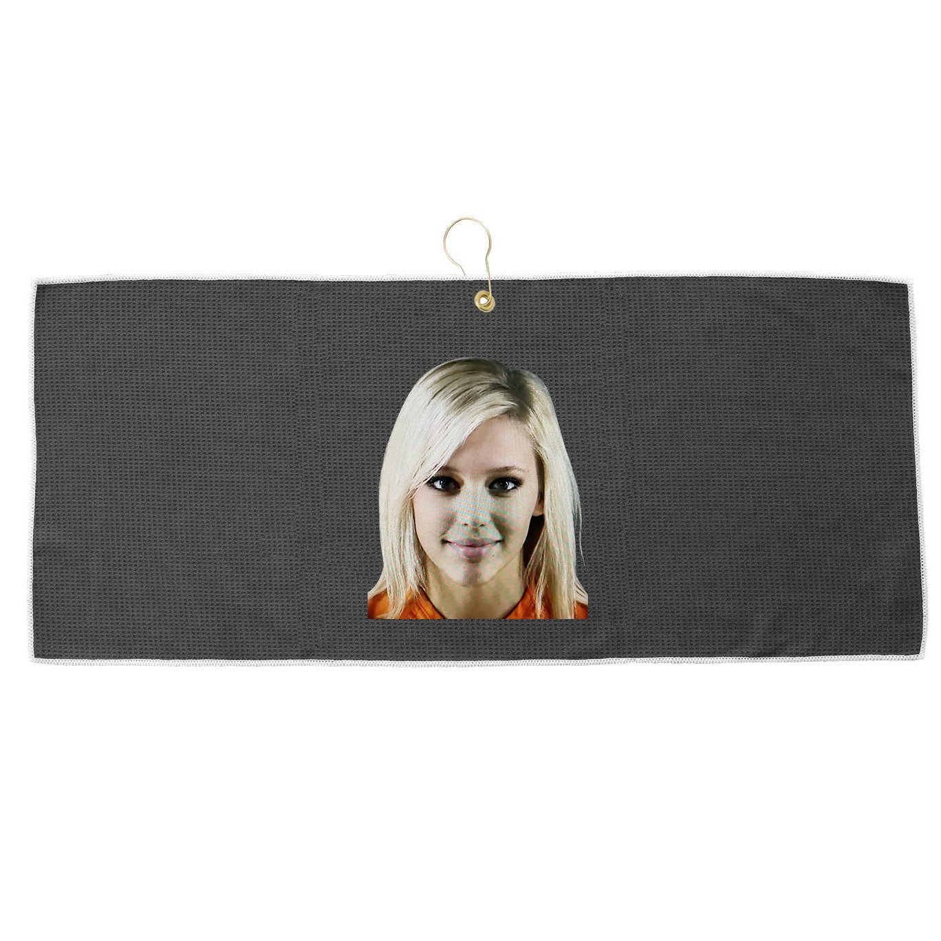 Alex Zedra Mugshot Large Microfiber Waffle Golf Towel
