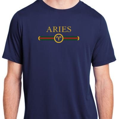 Aries Zodiac March April Birthday Graphic Art Aries Sign Adult ChromaSoft Performance T-Shirt