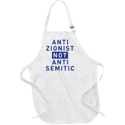 Anti Zionist Not Anti Semitic Full-Length Apron With Pockets