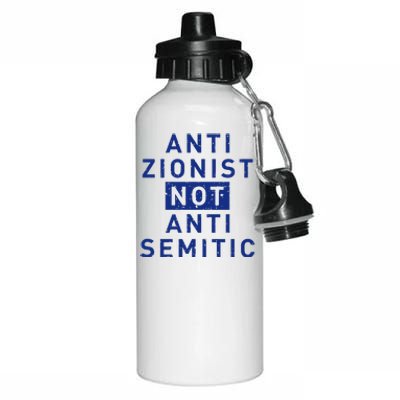 Anti Zionist Not Anti Semitic Aluminum Water Bottle