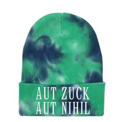 All Zuck Or All Nothing In Latin Aut Zuck Aut Nihil Tie Dye 12in Knit Beanie