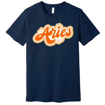 Aries Zodiac Retro Birthday Premium T-Shirt