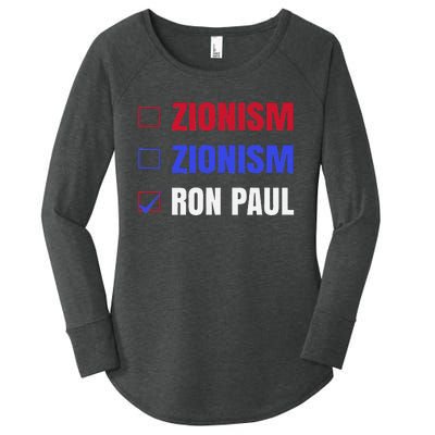 Anti Zionism Ron Paul For President Libertarian Women's Perfect Tri Tunic Long Sleeve Shirt