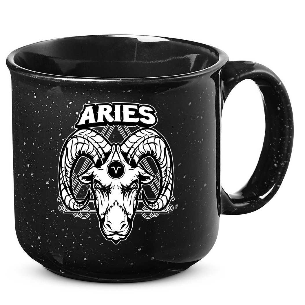 Aries Zodiac Sign Horoscope Symbols Astrology Gift 15oz Campfire Ceramic Mug