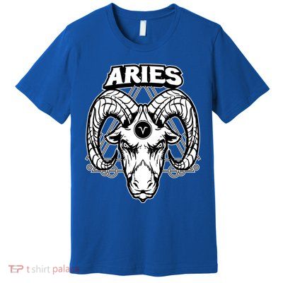 Aries Zodiac Sign Horoscope Symbols Astrology Gift Premium T-Shirt